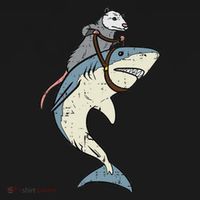 Opossum Riding Shark Fun Possum Women's Tank Top thumb 5