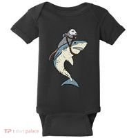 Opossum Riding Shark Fun Possum Baby Bodysuit thumb 0