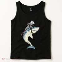 Opossum Riding Shark Fun Possum Tank Top thumb 2