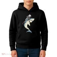 Opossum Riding Shark Fun Possum Kids Hoodie thumb 4