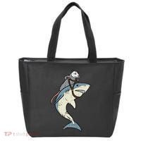 Opossum Riding Shark Fun Possum Tote Bag thumb 0
