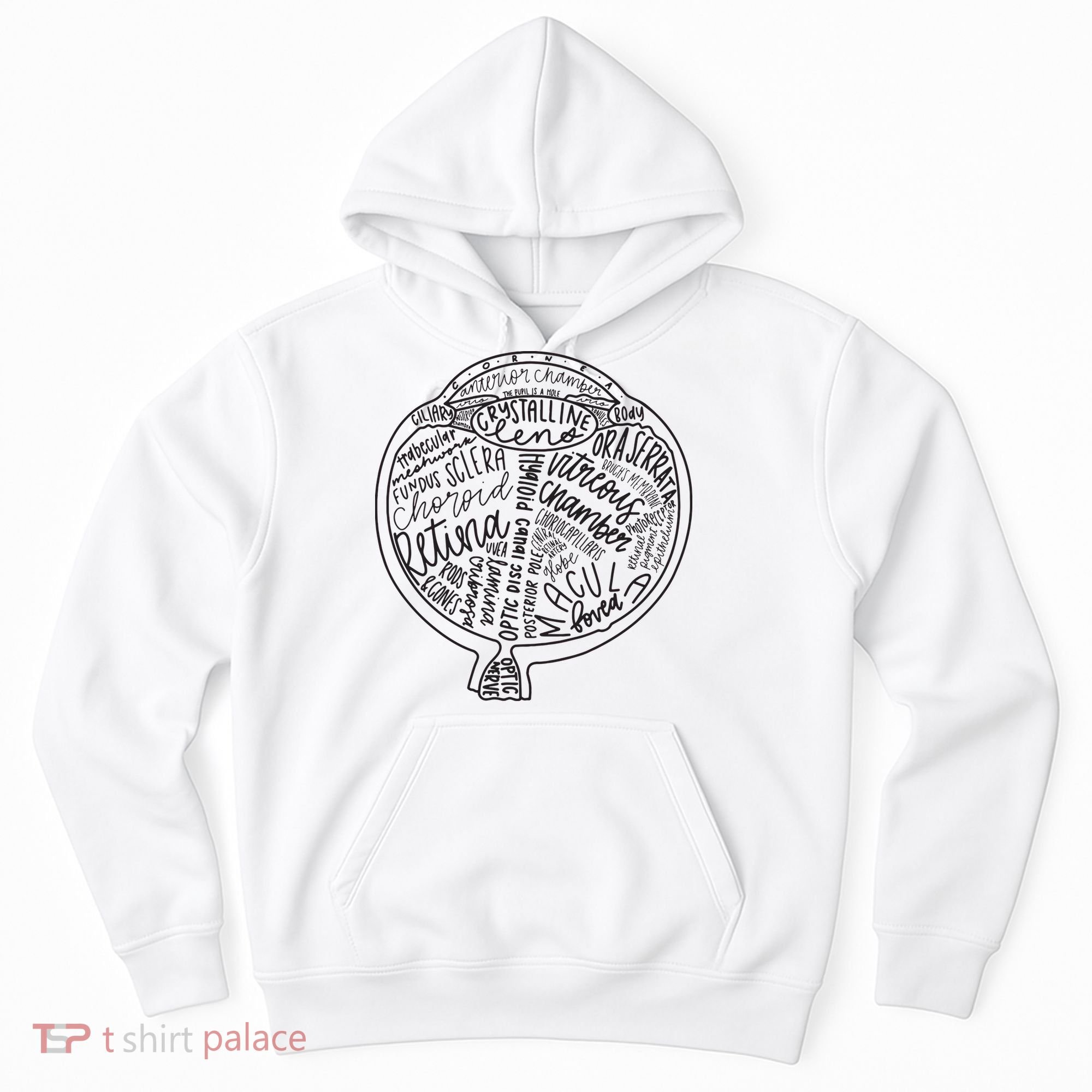 Optometrist Retina Tech Eyeball Anatomy Optician Eye Doctor Hoodie