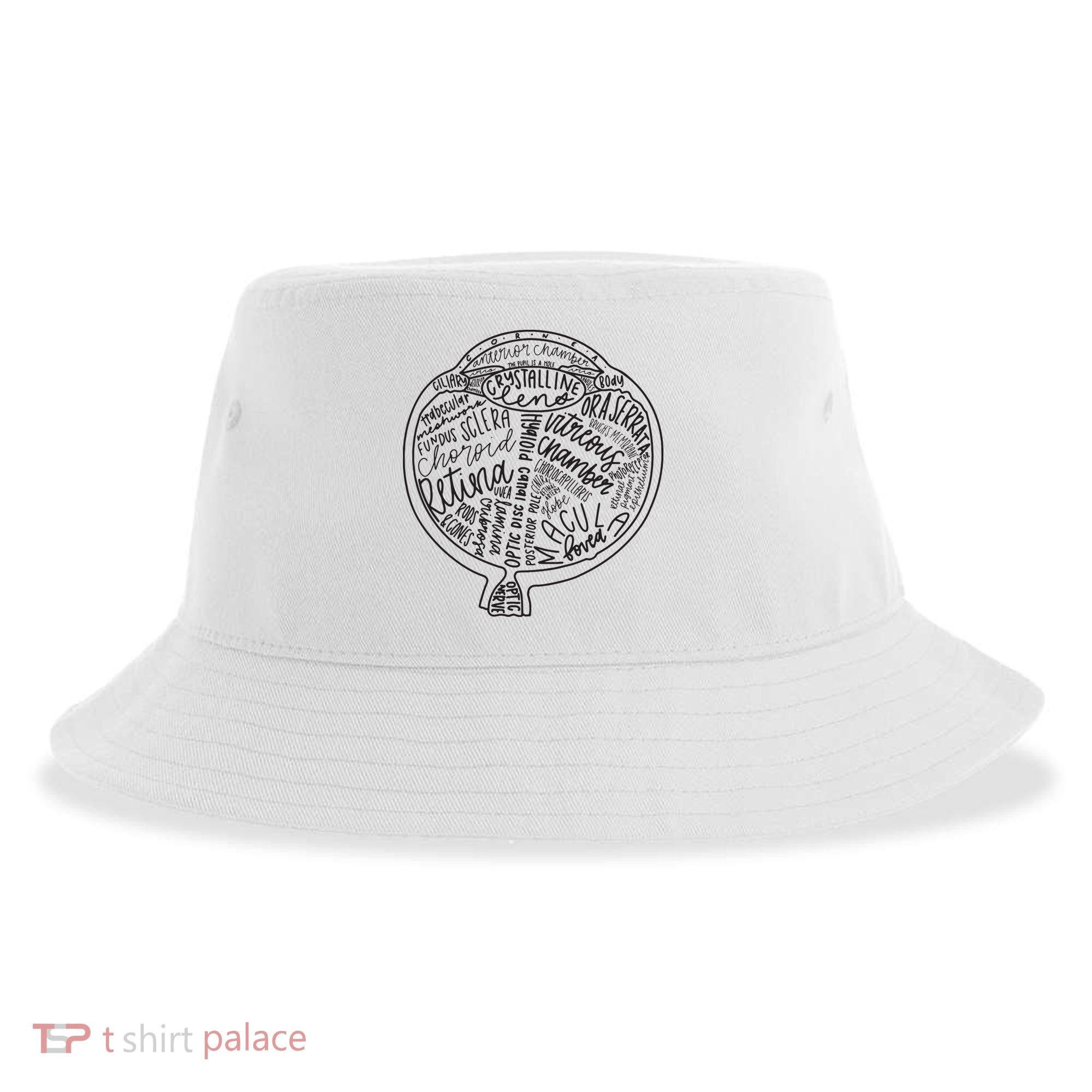 Optometrist Retina Tech Eyeball Anatomy Optician Eye Doctor Sustainable Bucket Hat