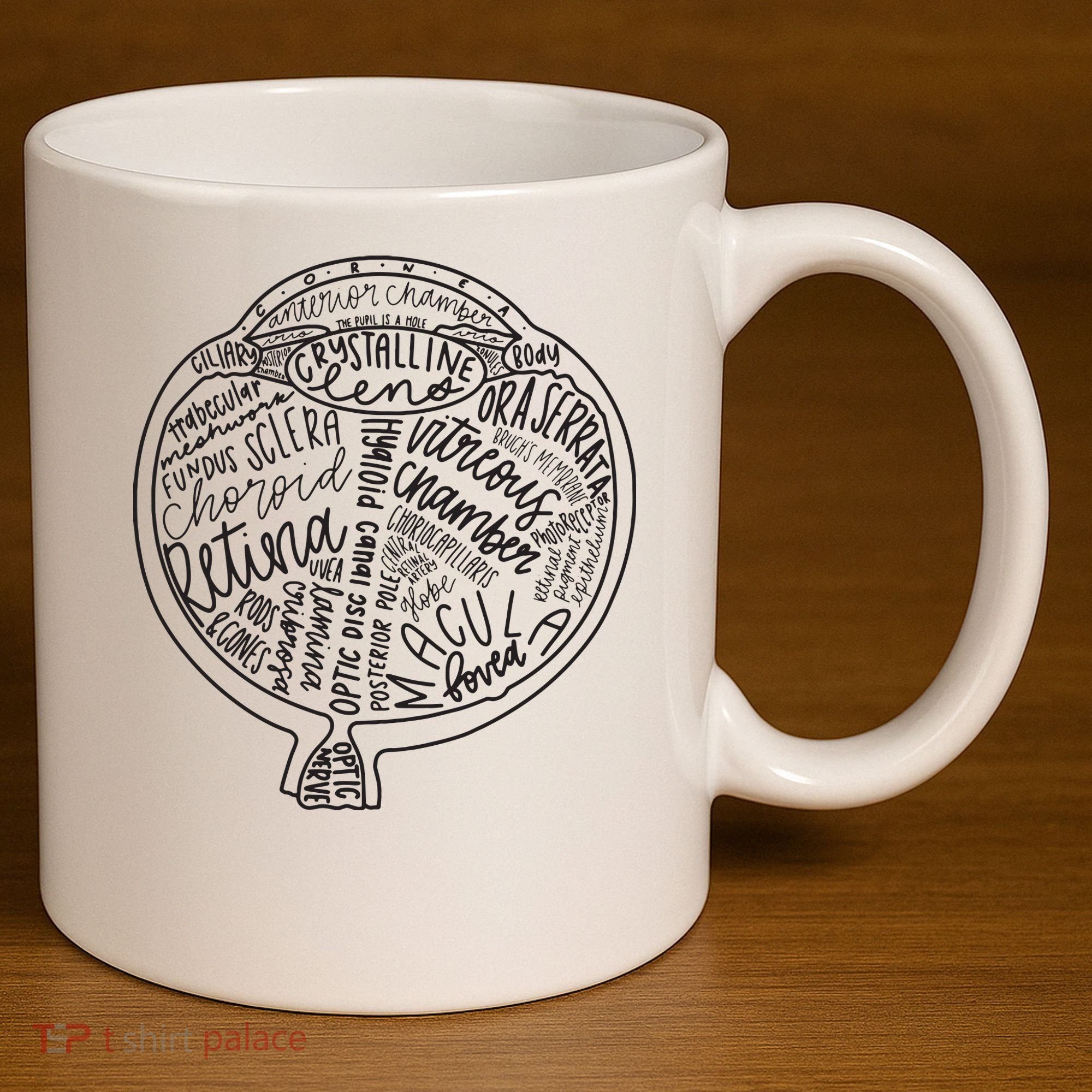 Optometrist Retina Tech Eyeball Anatomy Optician Eye Doctor 11oz C Handle Ceramic Mug