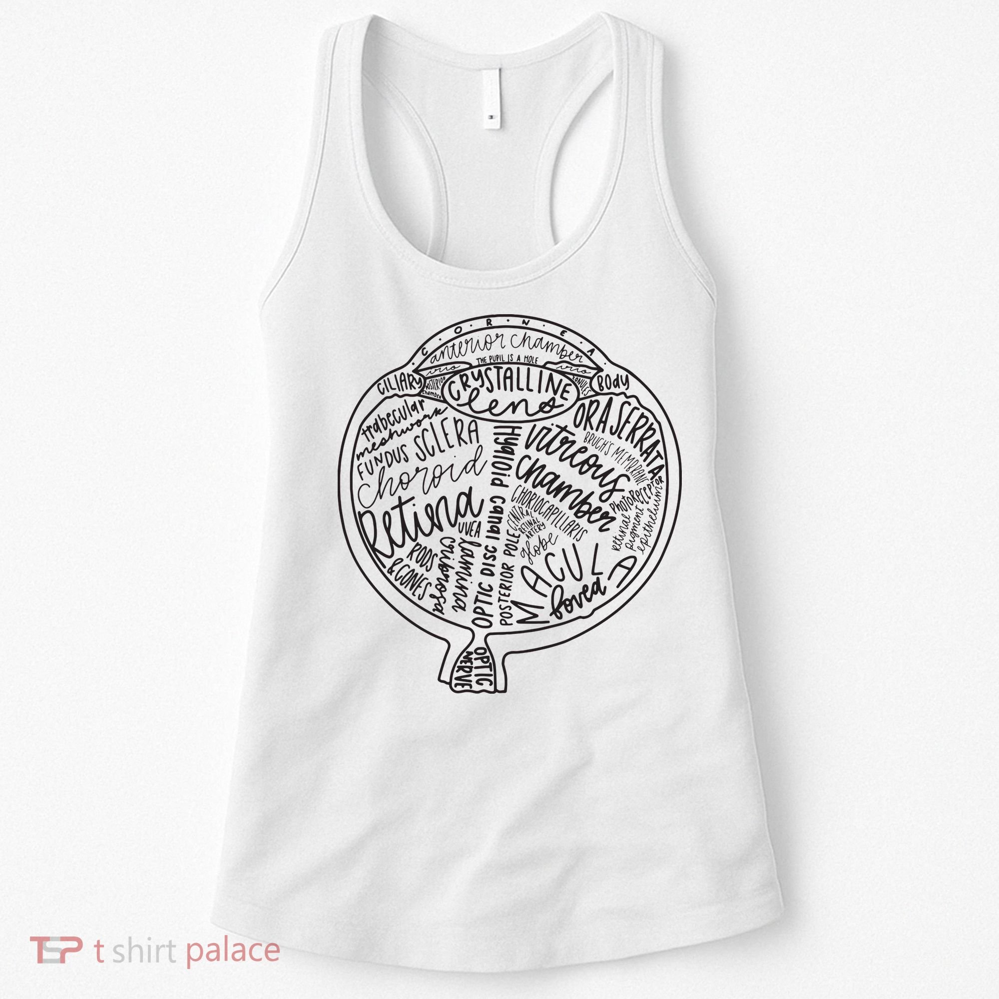 Optometrist Retina Tech Eyeball Anatomy Optician Eye Doctor Women's Tank Top