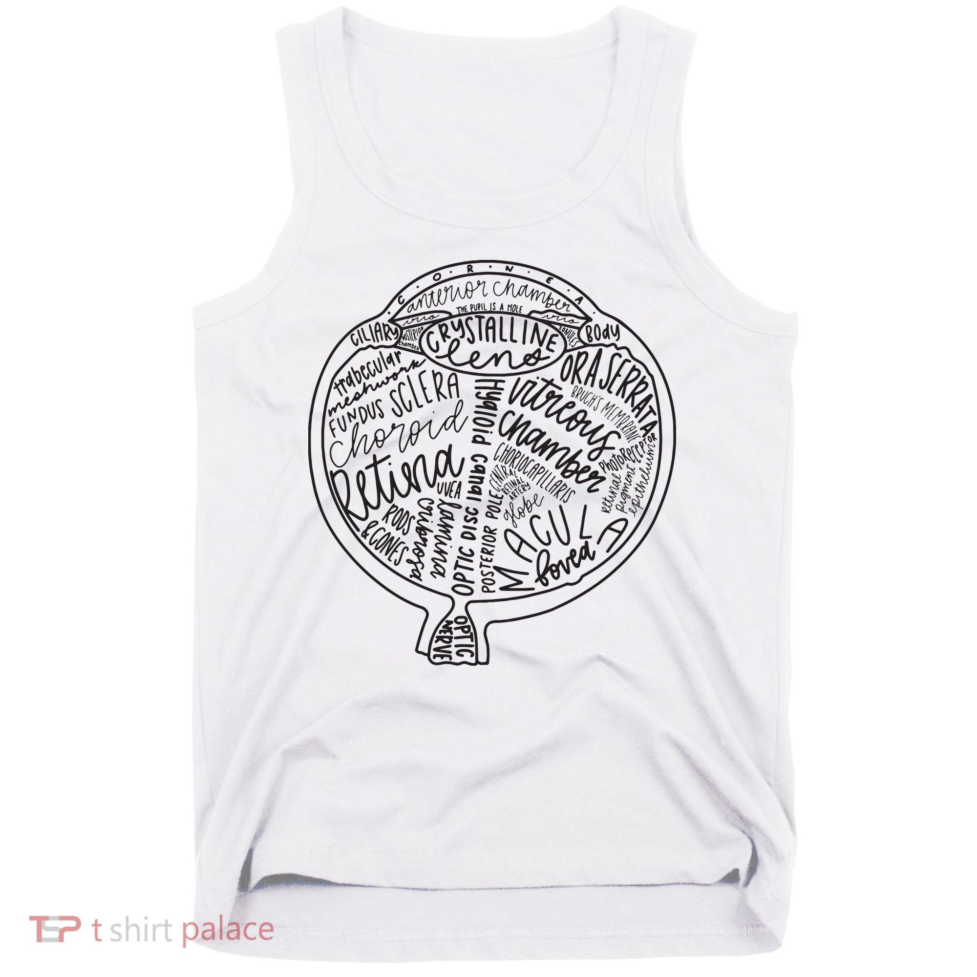 Optometrist Retina Tech Eyeball Anatomy Optician Eye Doctor Tank Top