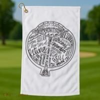 Optometrist Retina Tech Eyeball Anatomy Optician Eye Doctor Golf Towel thumb 1