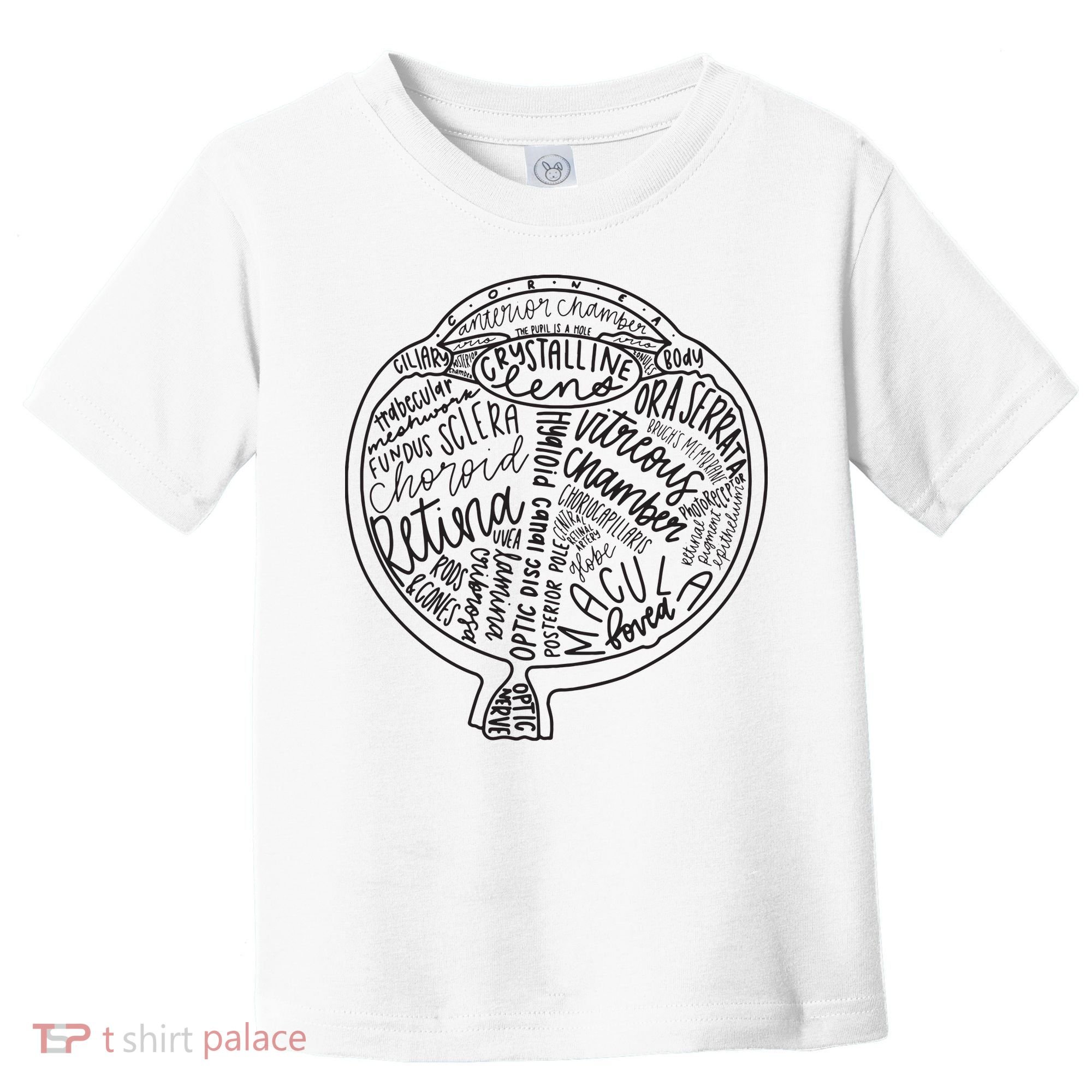 Optometrist Retina Tech Eyeball Anatomy Optician Eye Doctor Toddler T-Shirt