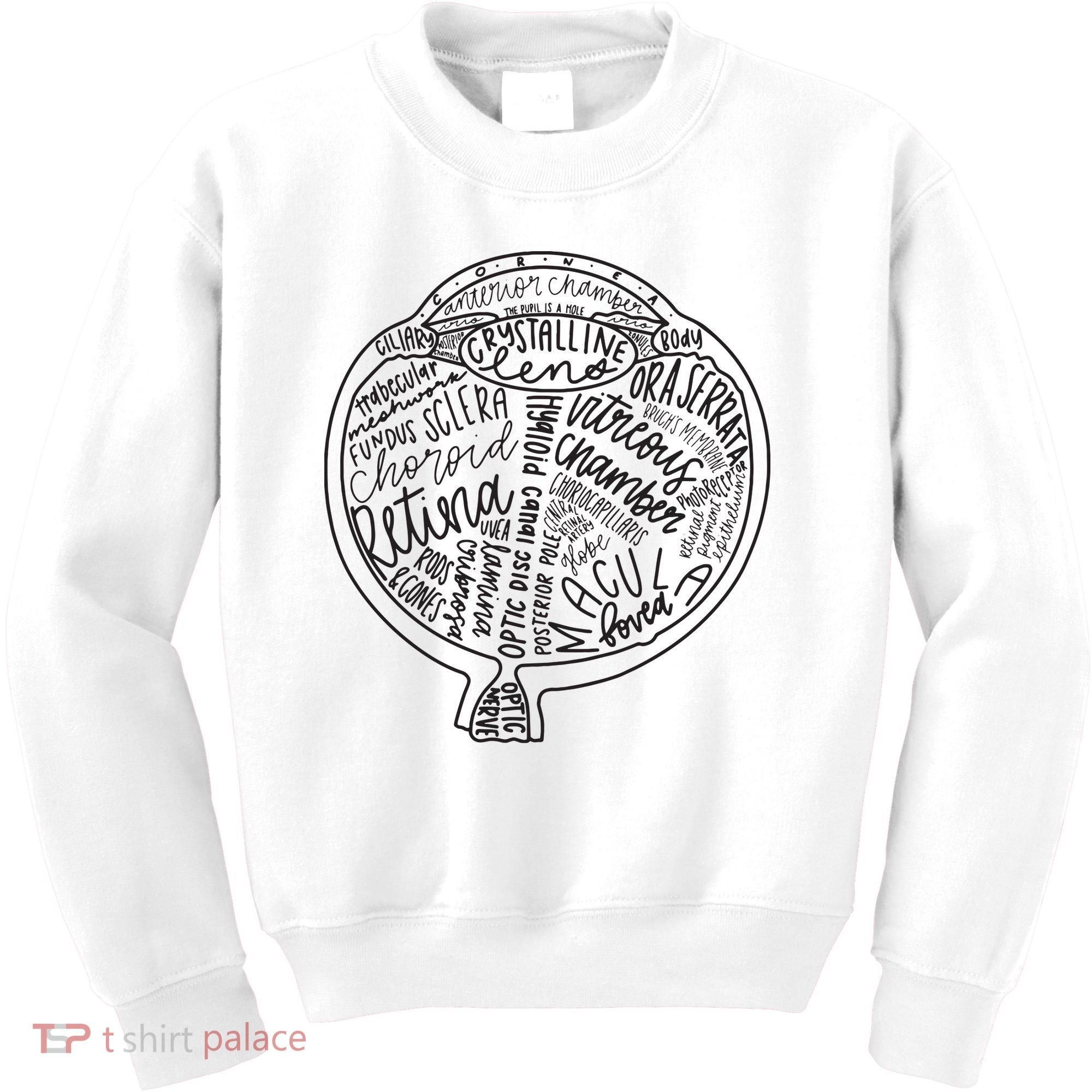 Optometrist Retina Tech Eyeball Anatomy Optician Eye Doctor Kids Sweatshirt