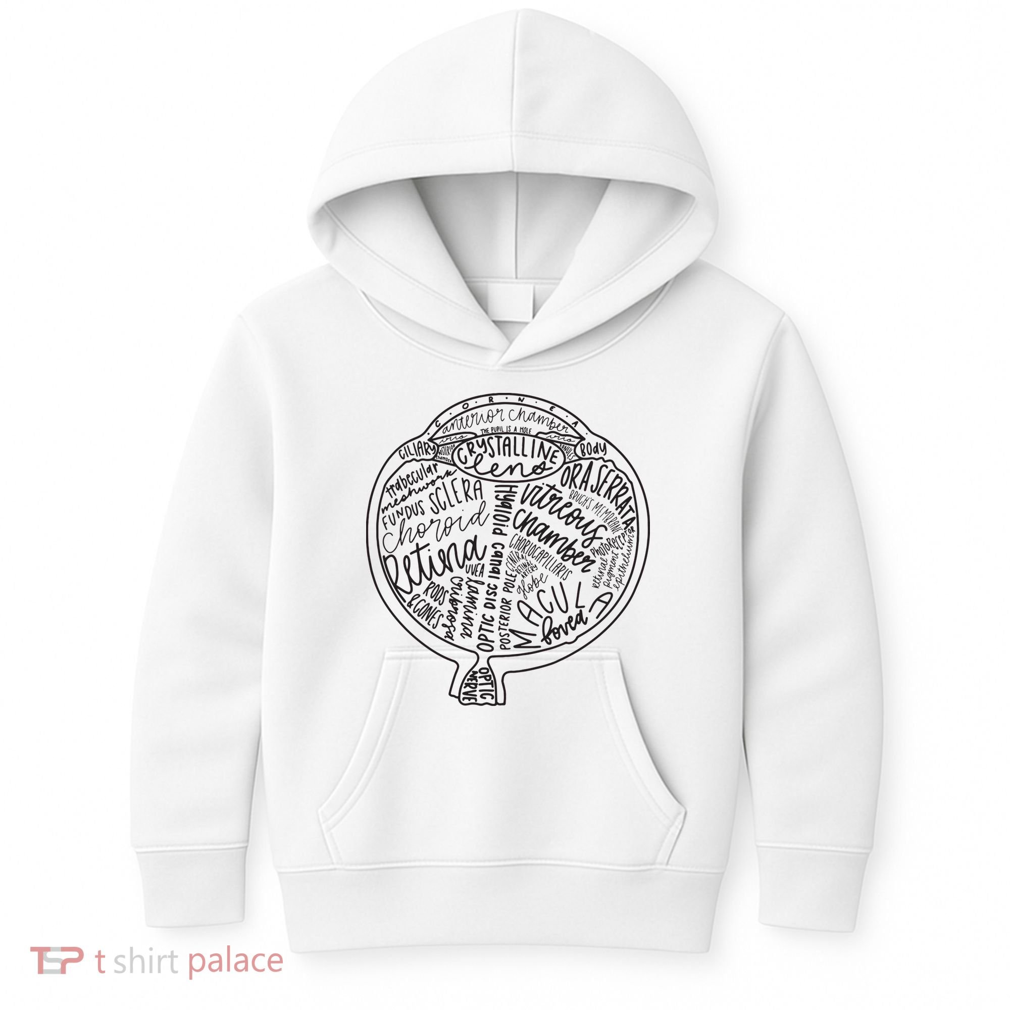 Optometrist Retina Tech Eyeball Anatomy Optician Eye Doctor Kids Hoodie