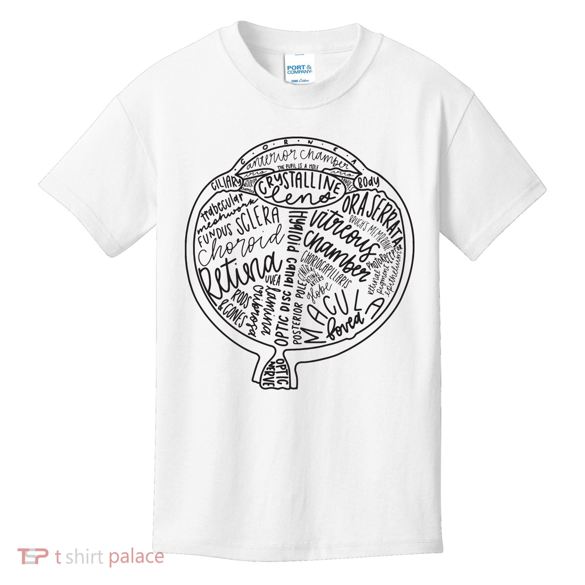 Optometrist Retina Tech Eyeball Anatomy Optician Eye Doctor Kids T-Shirt