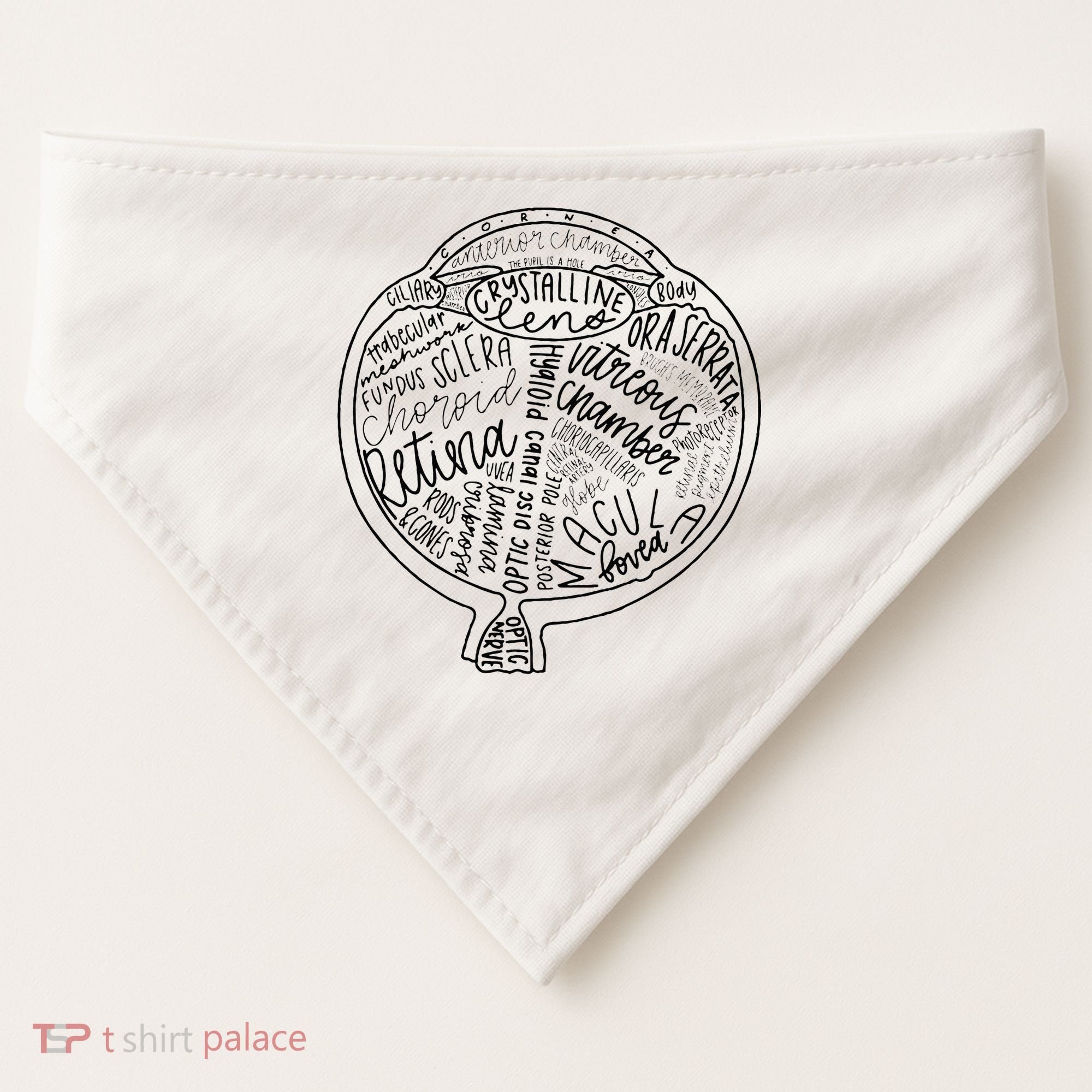 Optometrist Retina Tech Eyeball Anatomy Optician Eye Doctor USA-Made Doggie Bandana