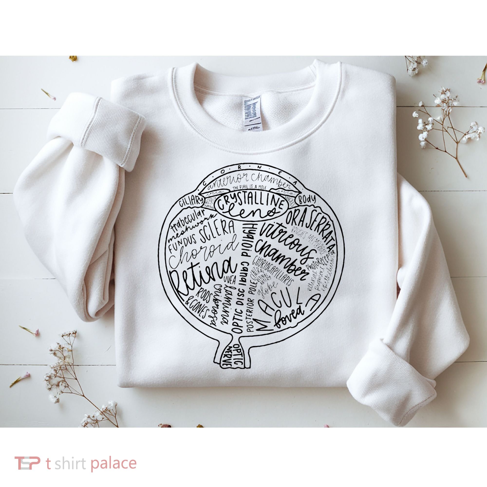Optometrist Retina Tech Eyeball Anatomy Optician Eye Doctor Sweatshirt