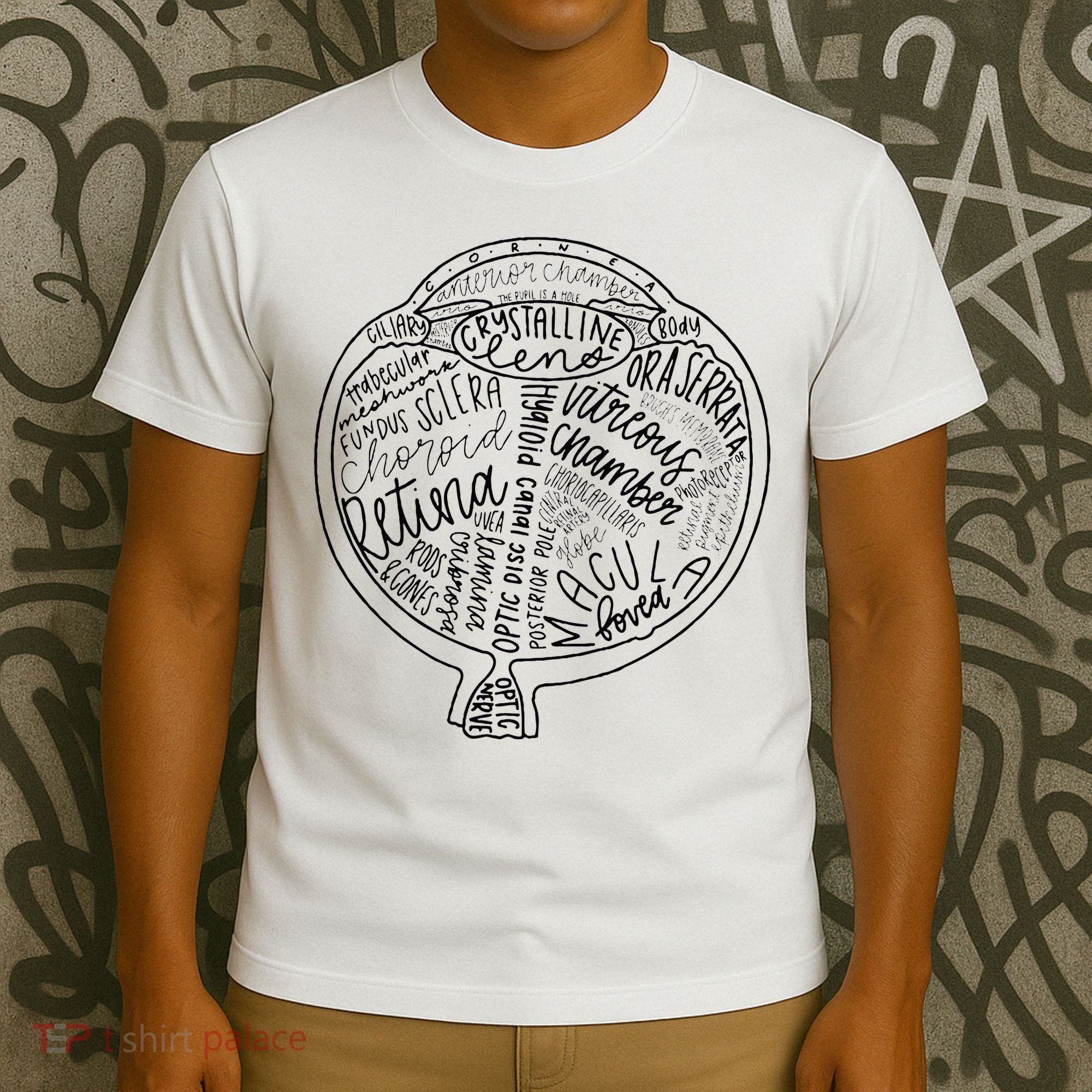 Optometrist Retina Tech Eyeball Anatomy Optician Eye Doctor T-Shirt