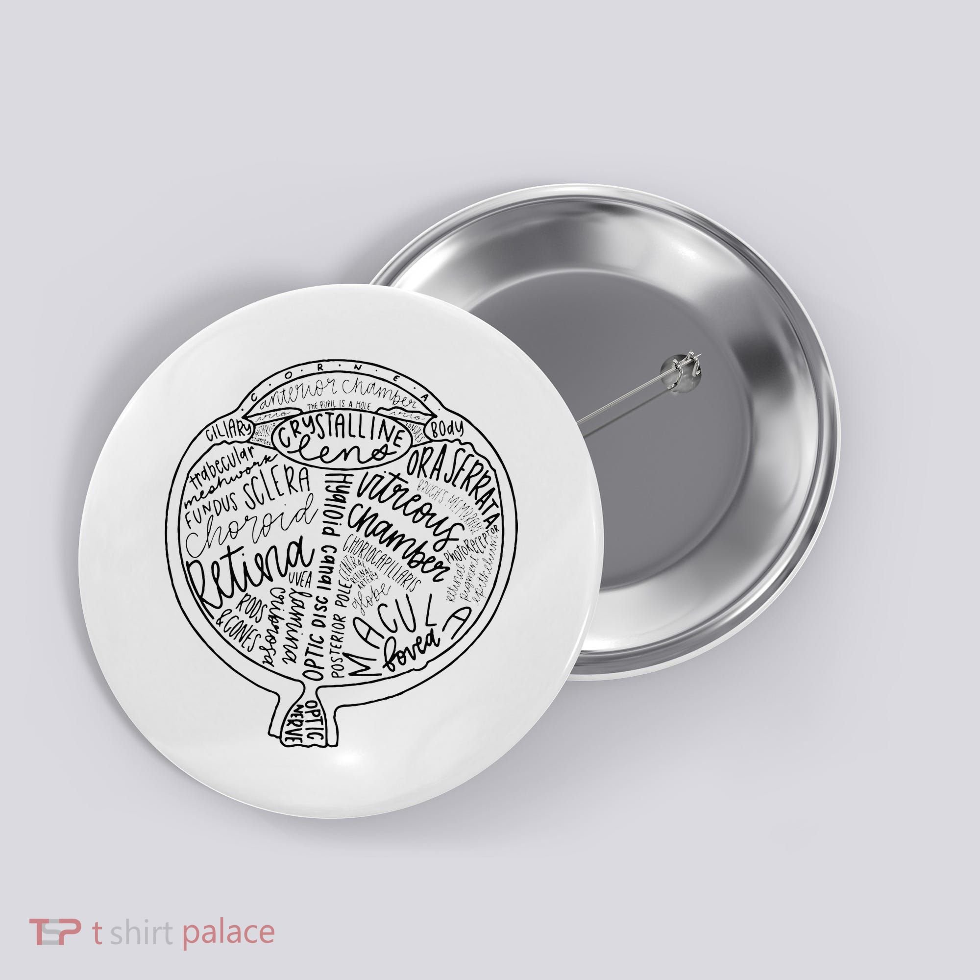 Optometrist Retina Tech Eyeball Anatomy Optician Eye Doctor Button