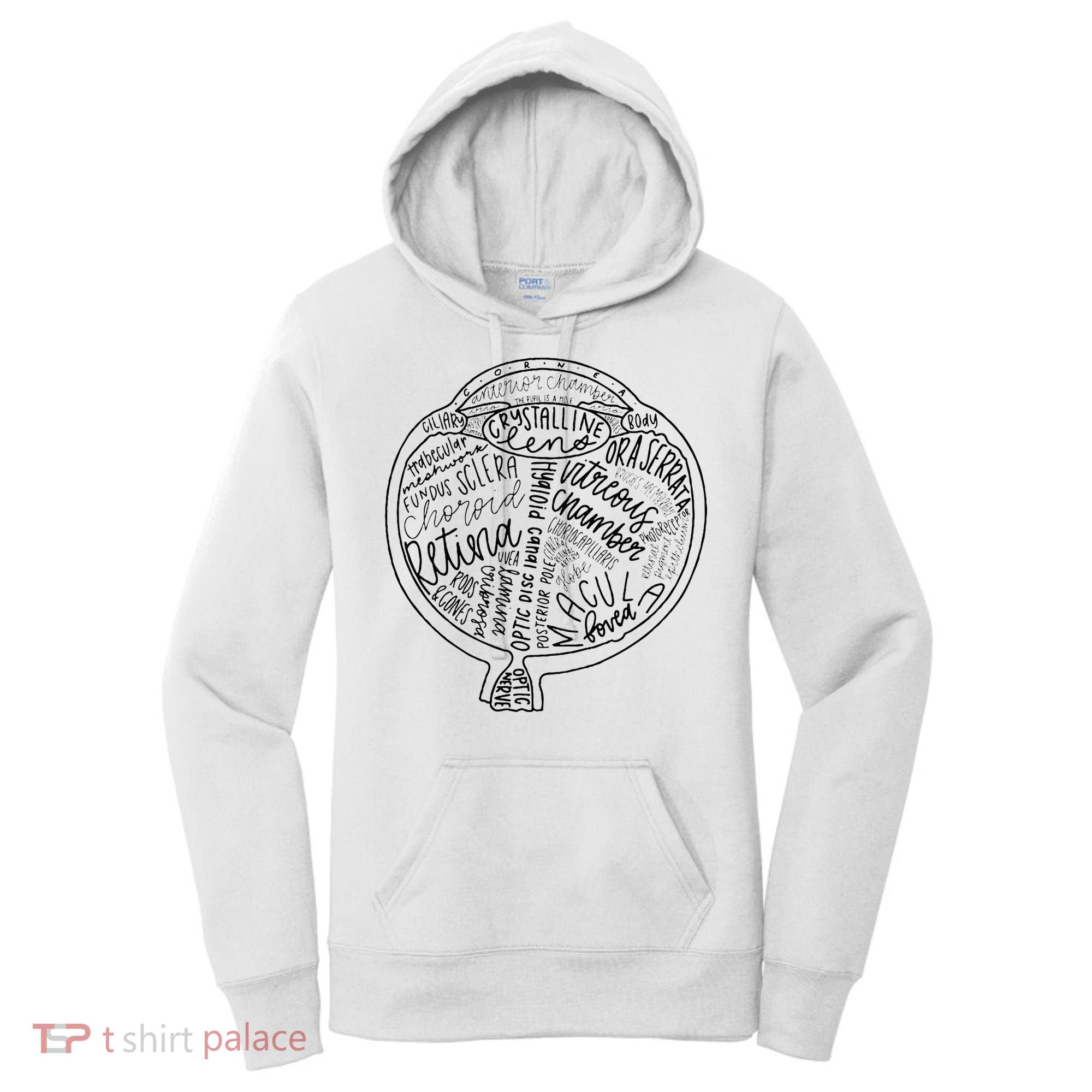 Optometrist Retina Tech Eyeball Anatomy Optician Eye Doctor Women's Hoodie