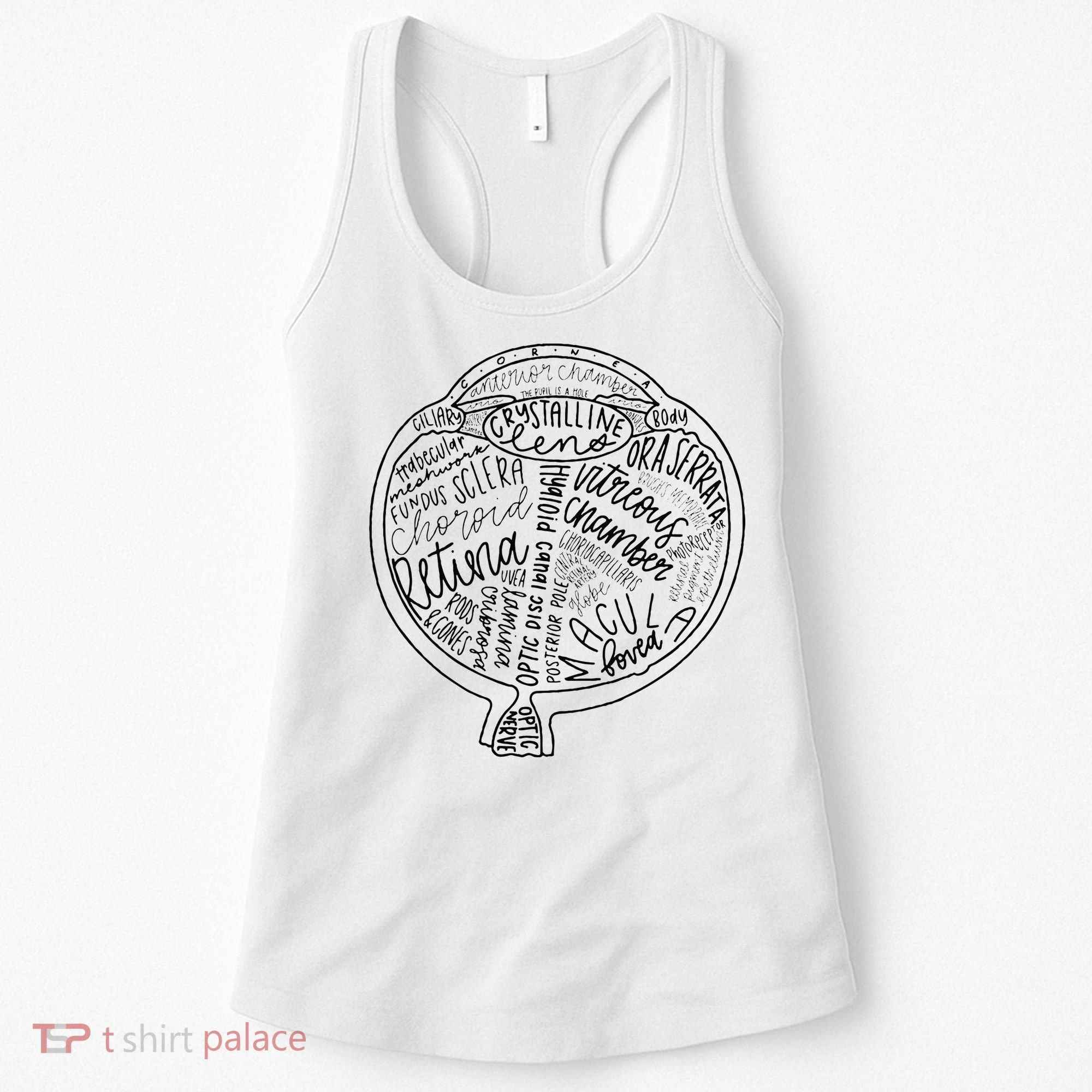 Optometrist Retina Tech Eyeball Anatomy Optician Eye Doctor Women's Tank Top