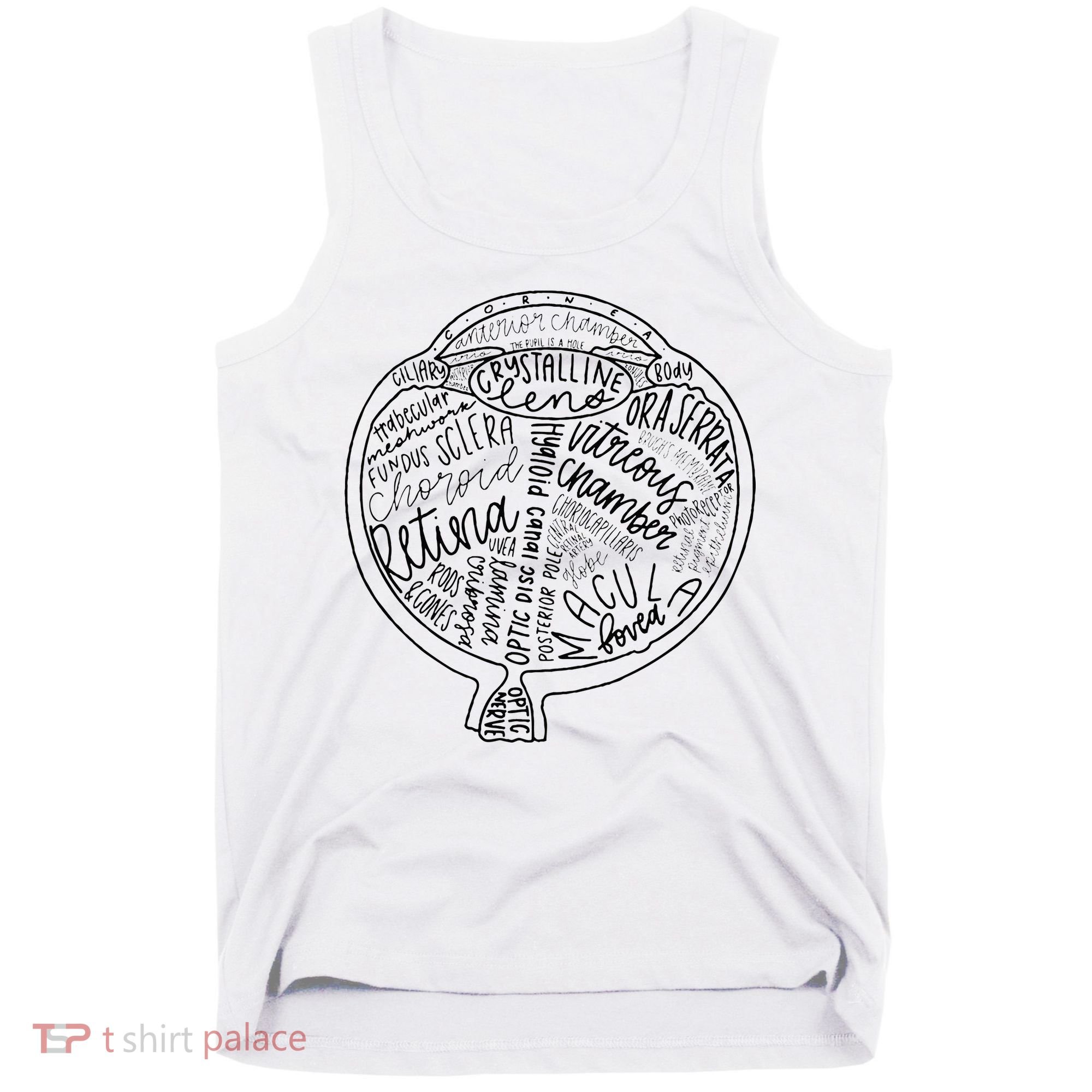 Optometrist Retina Tech Eyeball Anatomy Optician Eye Doctor Tank Top