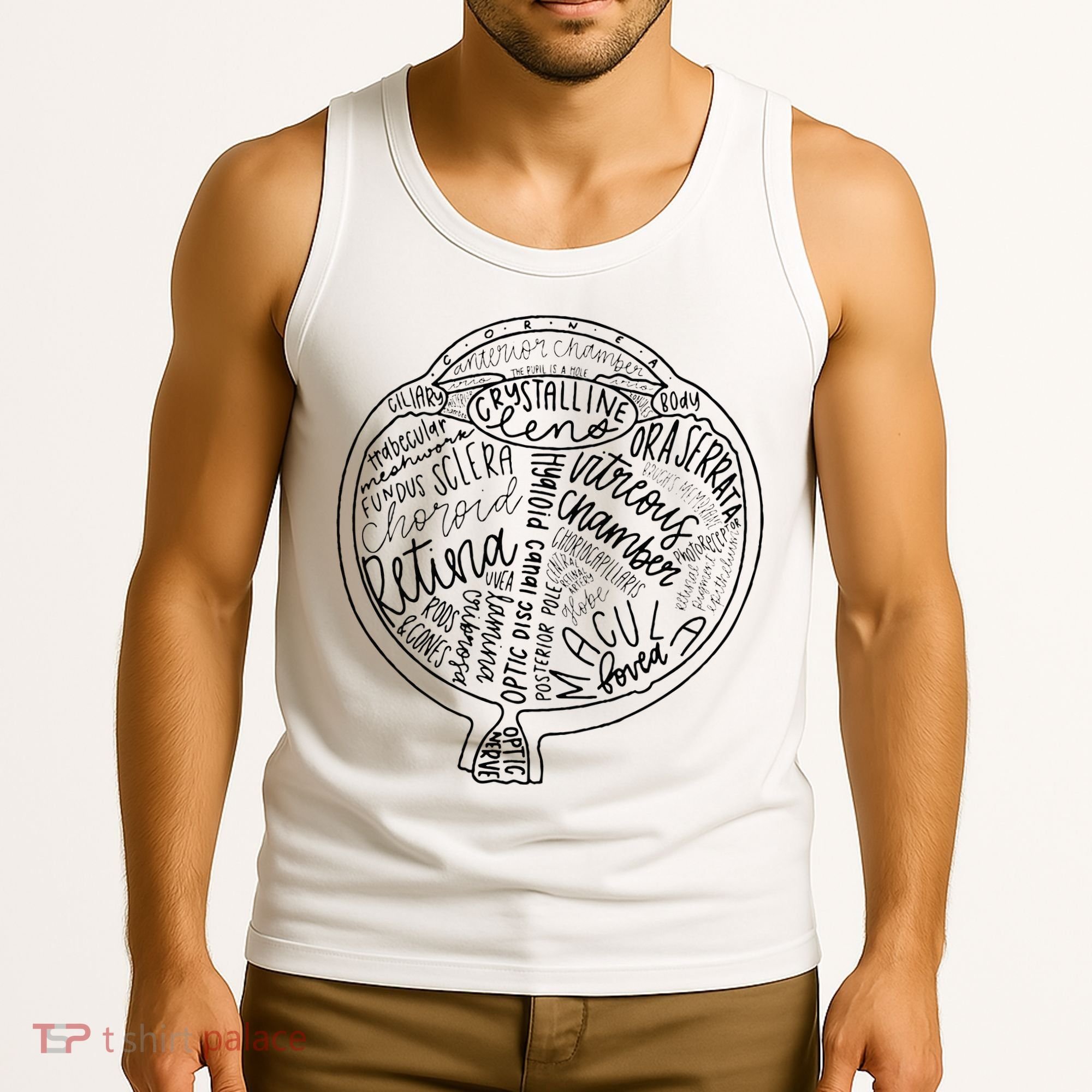 Optometrist Retina Tech Eyeball Anatomy Optician Eye Doctor Tank Top