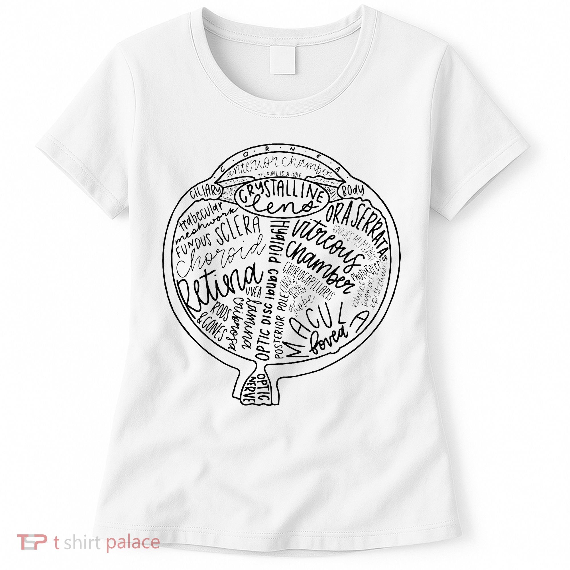 Optometrist Retina Tech Eyeball Anatomy Optician Eye Doctor Women's T-Shirt
