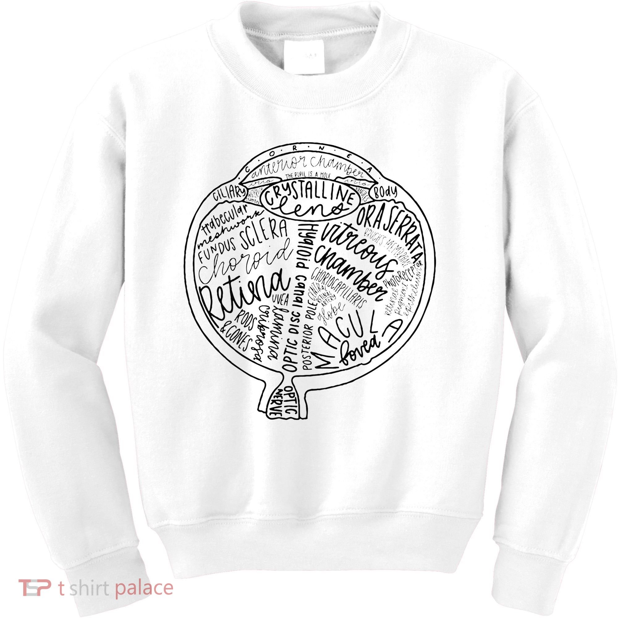 Optometrist Retina Tech Eyeball Anatomy Optician Eye Doctor Kids Sweatshirt