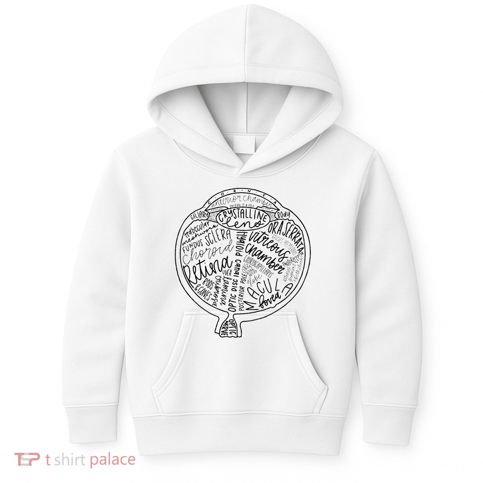 Optometrist Retina Tech Eyeball Anatomy Optician Eye Doctor Kids Hoodie