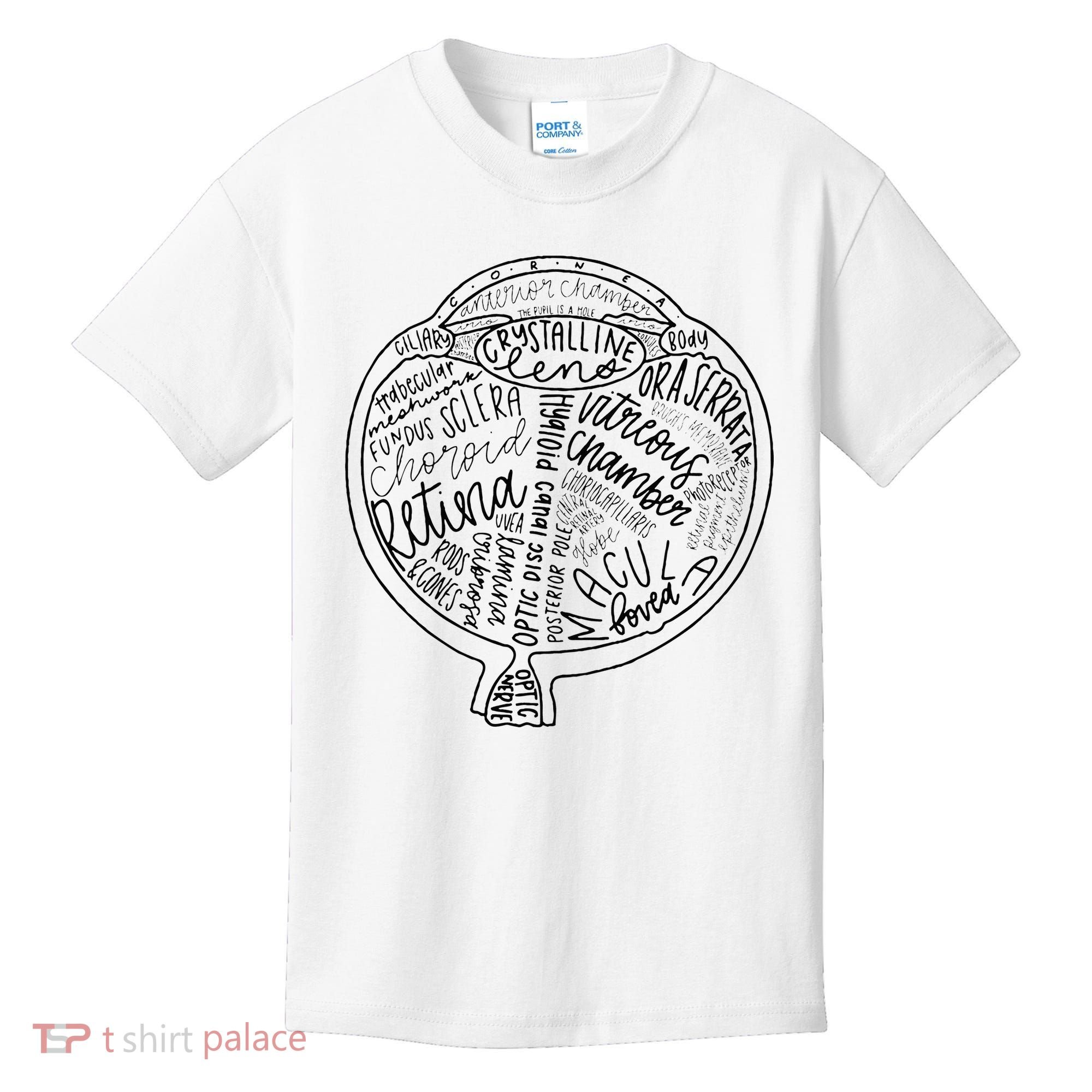 Optometrist Retina Tech Eyeball Anatomy Optician Eye Doctor Kids T-Shirt