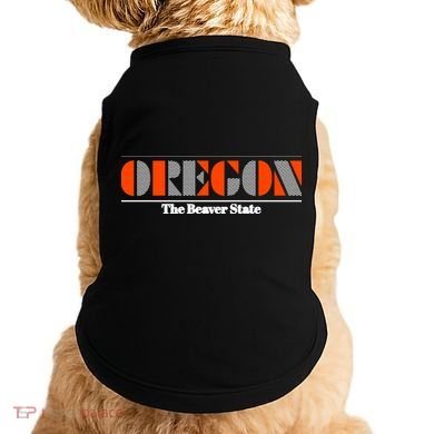Oregon Retro The Beaver State Logo Doggie Tank