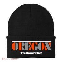 Oregon Retro The Beaver State Logo Beanie thumb 0