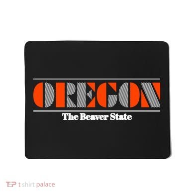 Oregon Retro The Beaver State Logo Mousepad