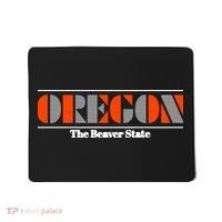 Oregon Retro The Beaver State Logo Mousepad thumb 0