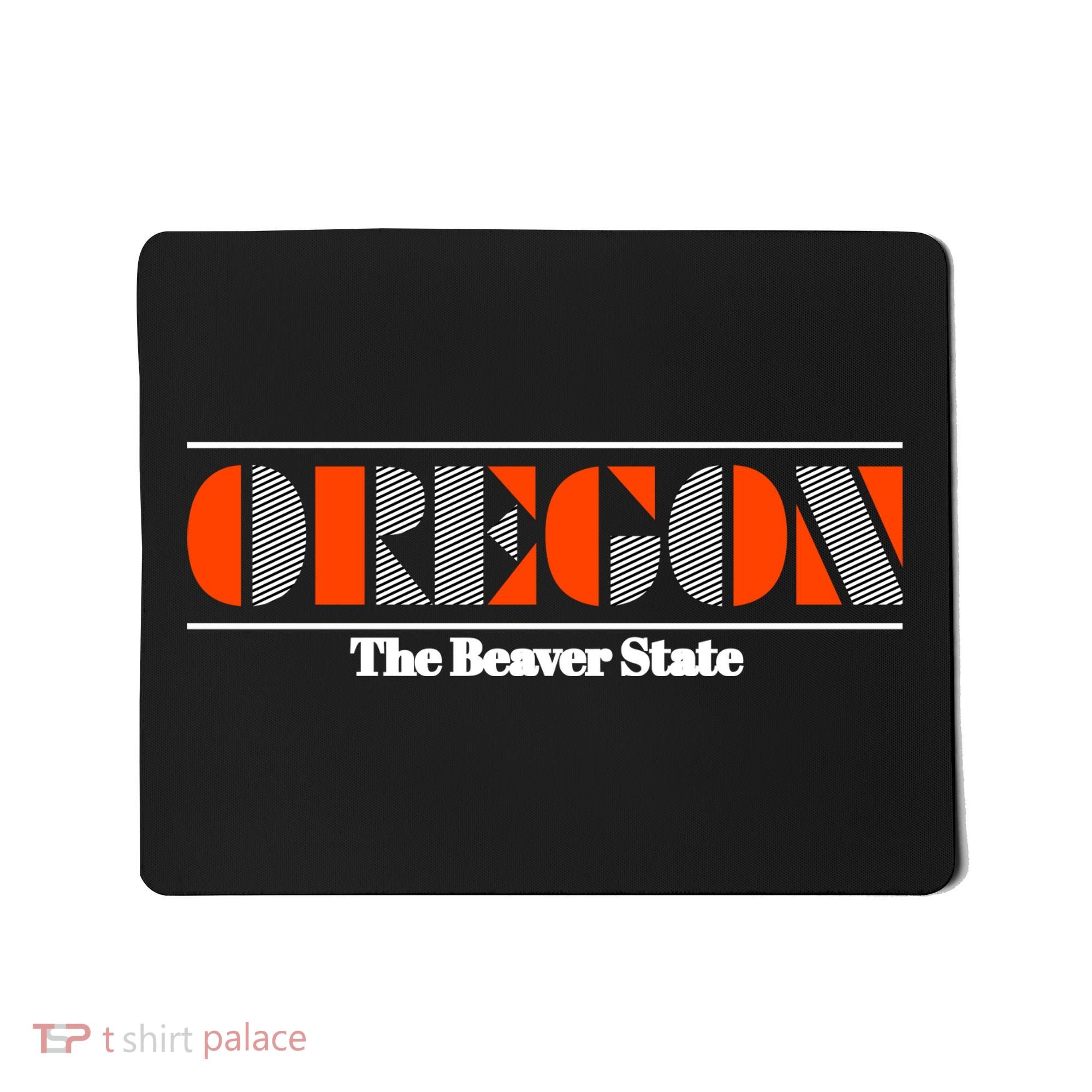 Oregon Retro The Beaver State Logo Mousepad