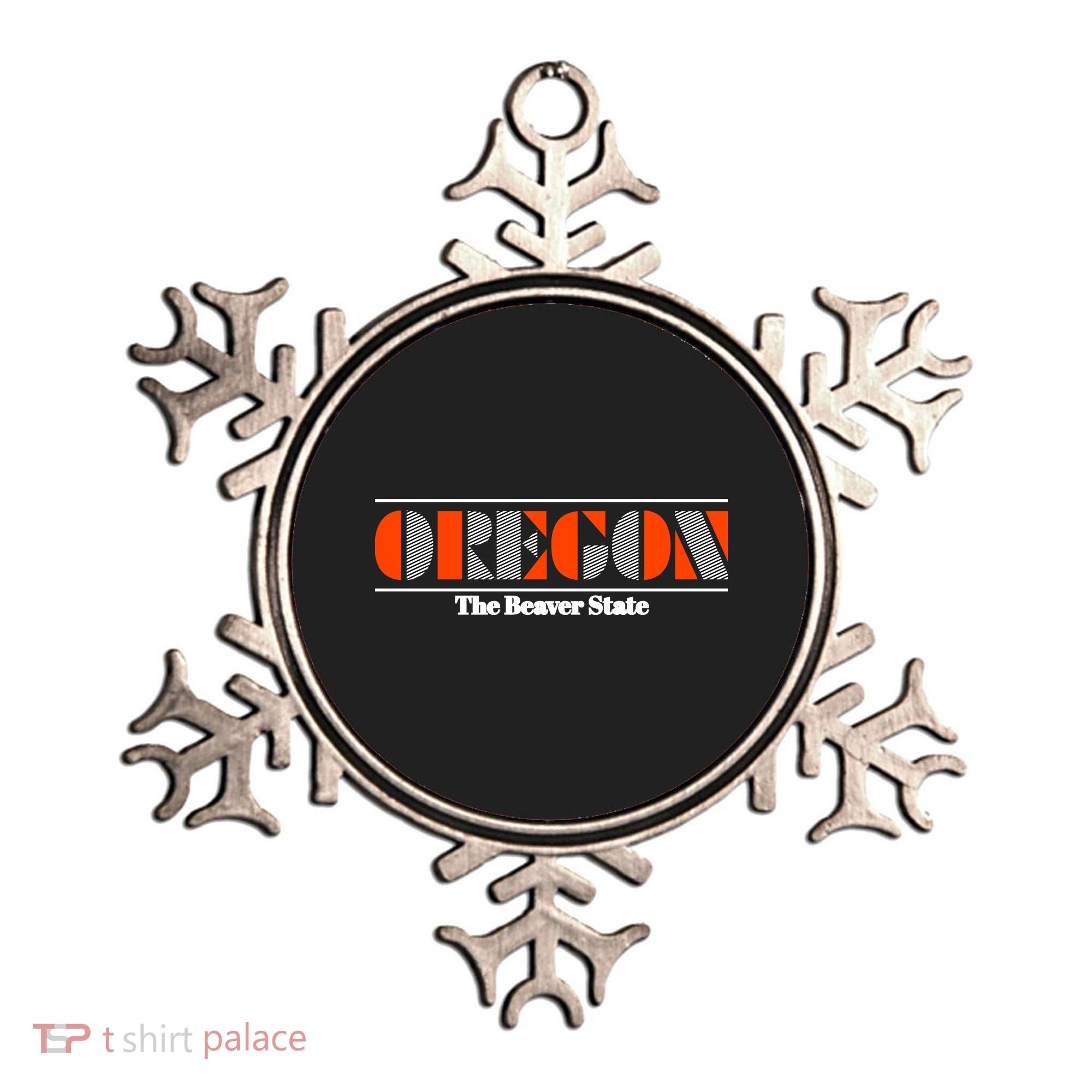 Oregon Retro The Beaver State Logo Ornament