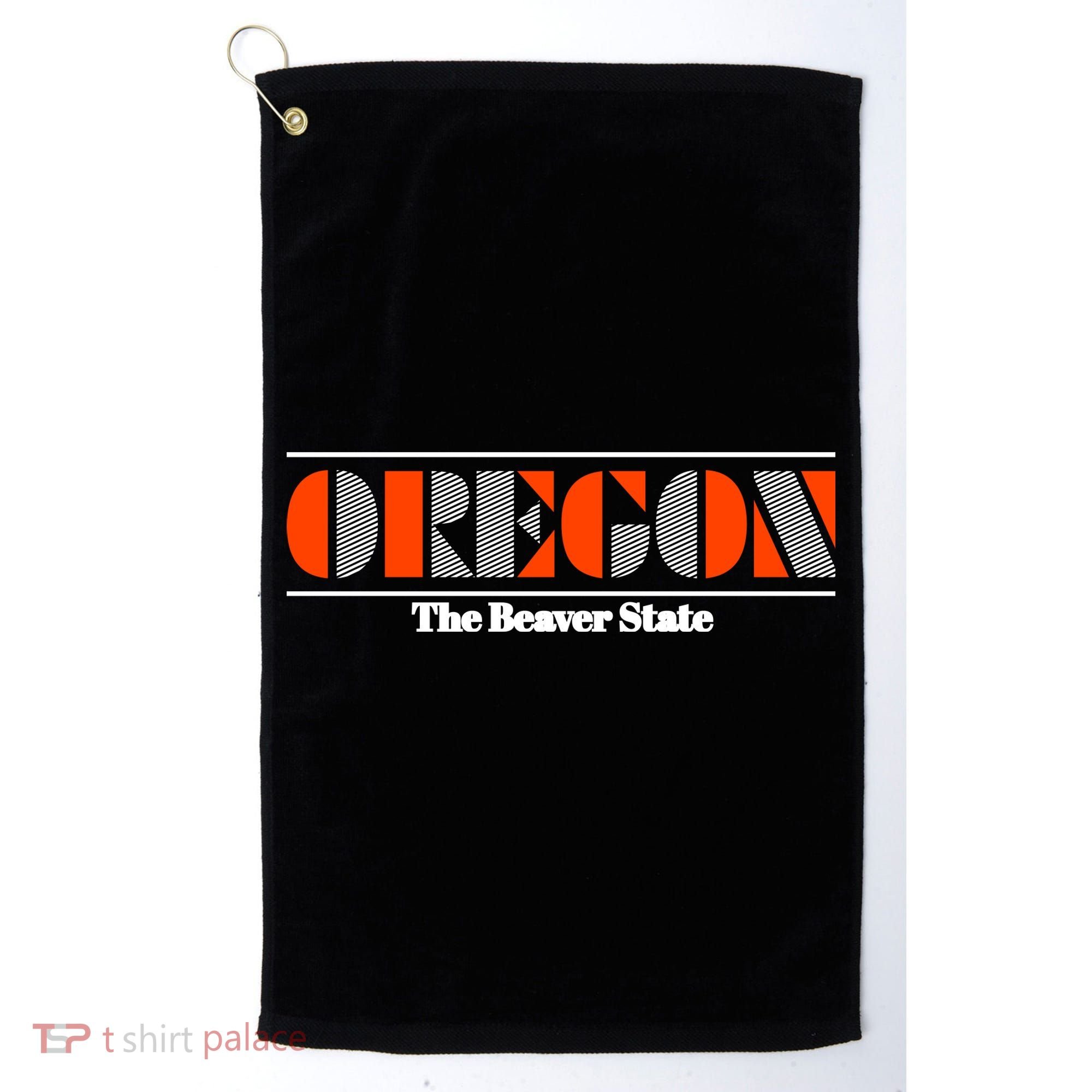 Oregon Retro The Beaver State Logo Golf Towel