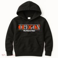 Oregon Retro The Beaver State Logo Kids Hoodie thumb 0