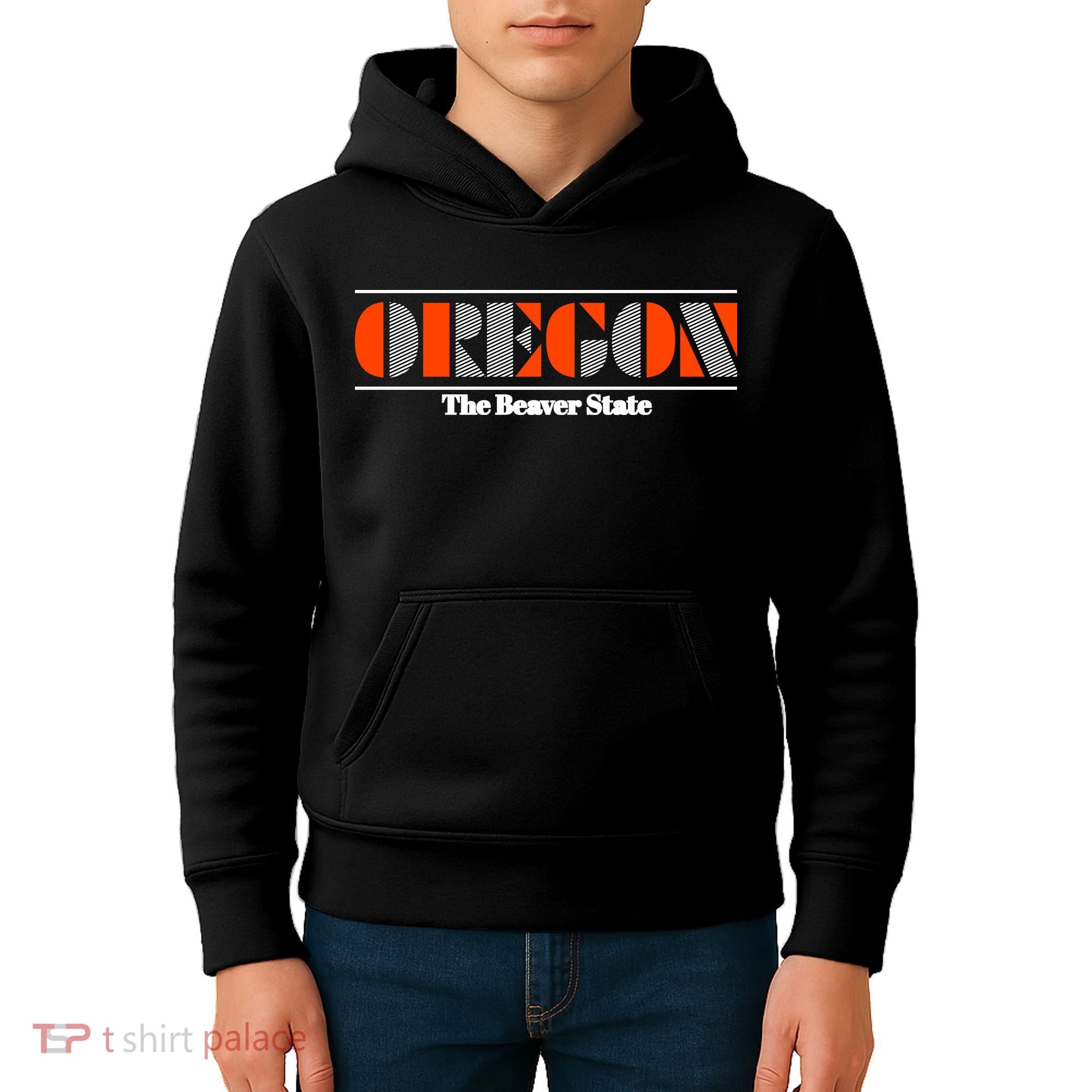 Oregon Retro The Beaver State Logo Kids Hoodie