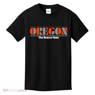 Oregon Retro The Beaver State Logo Kids T-Shirt