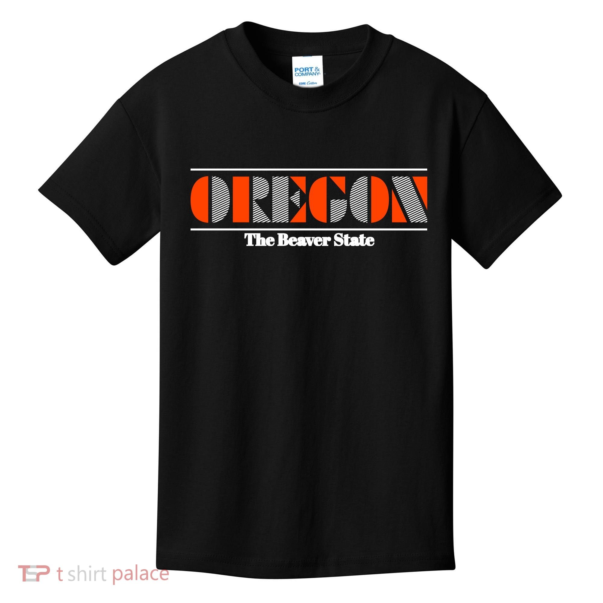 Oregon Retro The Beaver State Logo Kids T-Shirt