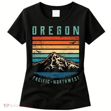 Oregon Retro Vintage Portland Home State Mountains Women's T-Shirt