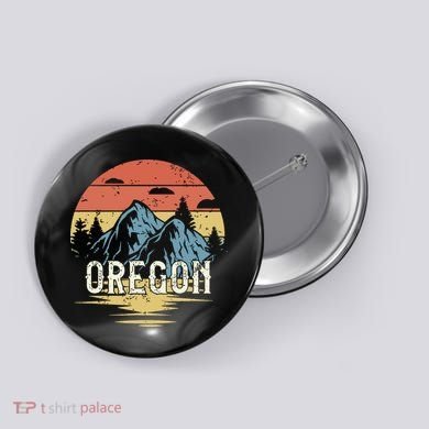 Oregon Retro Vintage Button