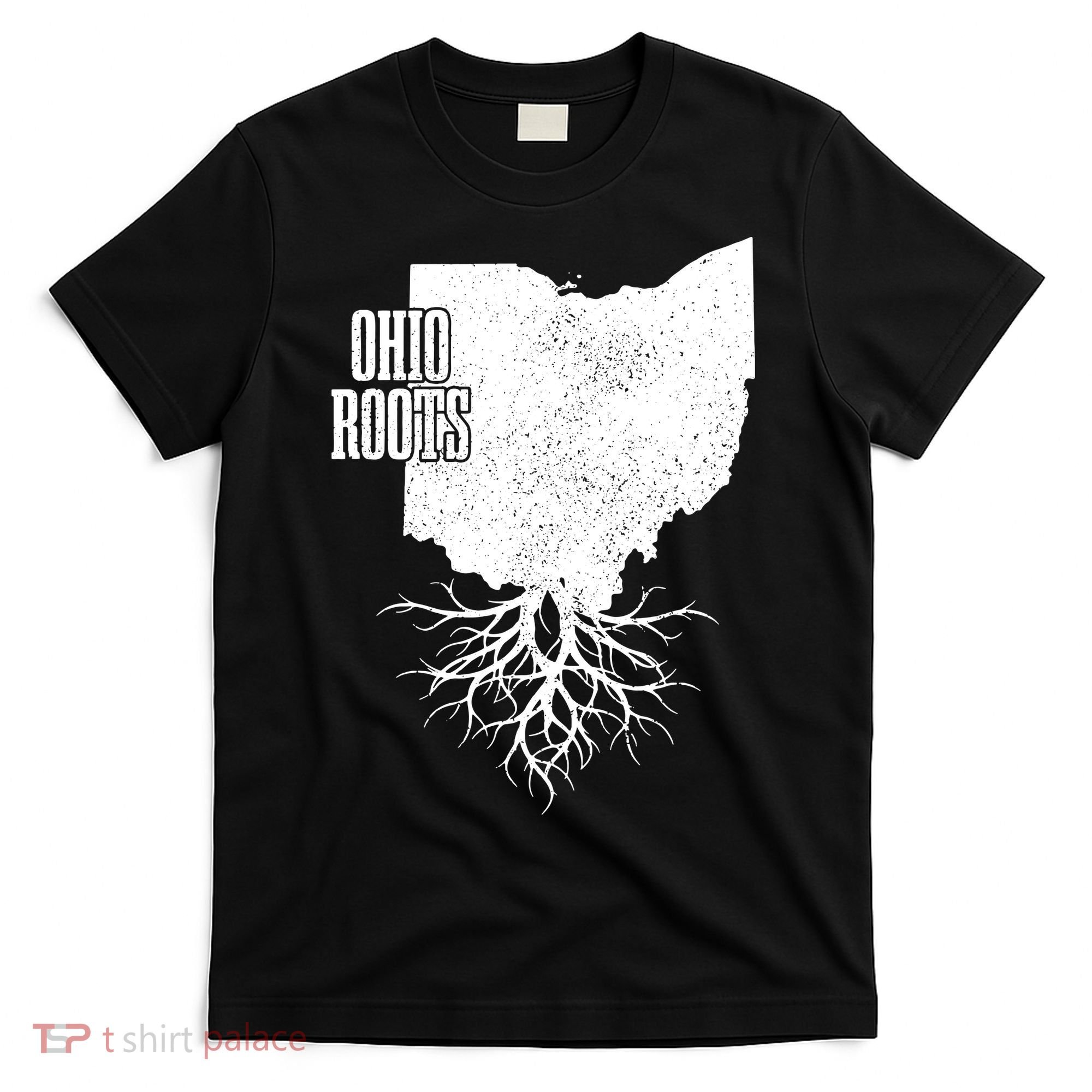 Ohio Roots Vintage Usa Patriotic Pride State Map T-Shirt