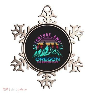 Oregon Retro Vintage Mountains & Outdoors Wilderness State Ornament