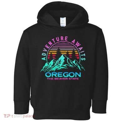 Oregon Retro Vintage Mountains & Outdoors Wilderness State Toddler Hoodie
