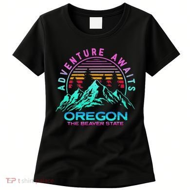 Oregon Retro Vintage Mountains & Outdoors Wilderness State Women's T-Shirt
