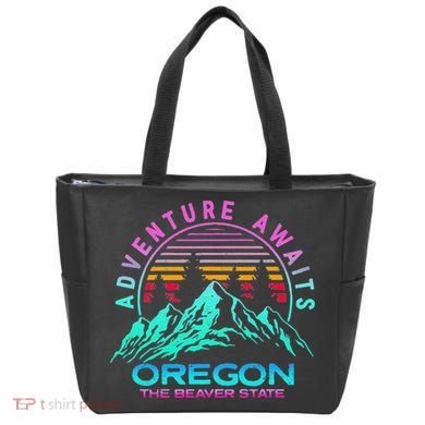 Oregon Retro Vintage Mountains & Outdoors Wilderness State Tote Bag