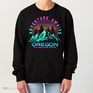 Oregon Retro Vintage Mountain Outdoors State Women's Sweatshirt