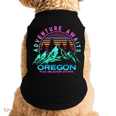 Oregon Retro Vintage Mountain Outdoors State Doggie Tank