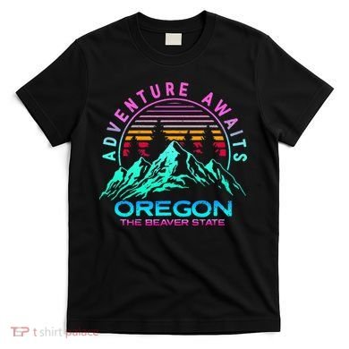 Oregon Retro Vintage Mountain Outdoors State T-Shirt