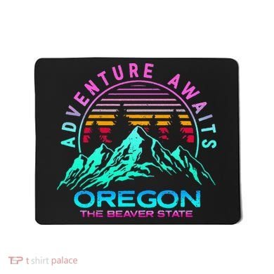 Oregon Retro Vintage Mountain Outdoors State Mousepad