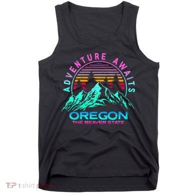 Oregon Retro Vintage Mountain Outdoors State Tank Top